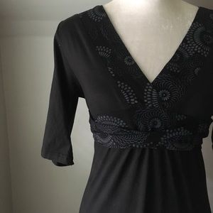 Synergy Women’s Black Dress with sash, sz M